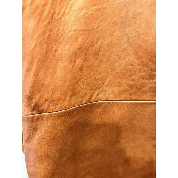 VTG De Long Classic Lamb Leather Men's Brown Button Front Blazer Jacket Size 40R - Picture 10 of 14